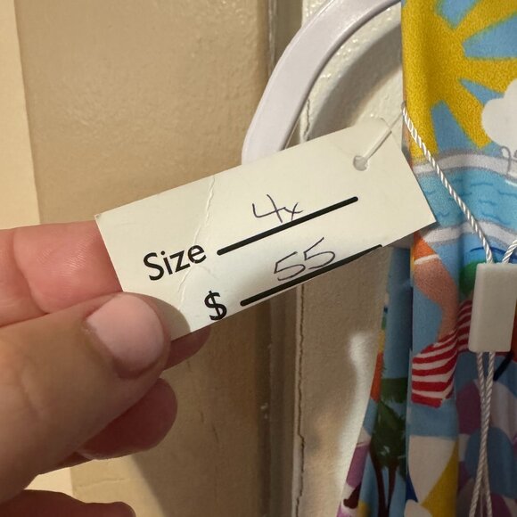 Hilary MacMillan Fun Retro Swim Suit 4X - Picture 2 of 4